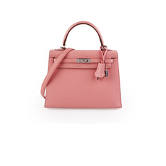 Hermes Kelly 25 Sellier Epsom Rose Confetti - Y Stamp