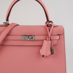 Hermes Kelly 25 Sellier Epsom Rose Confetti - Y Stamp