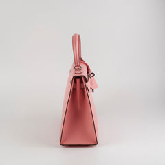Hermes Kelly 25 Sellier Epsom Rose Confetti - Y Stamp
