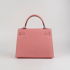 Hermes Kelly 25 Sellier Epsom Rose Confetti - Y Stamp