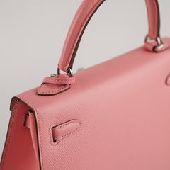 Hermes Kelly 25 Sellier Epsom Rose Confetti - Y Stamp