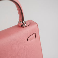 Hermes Kelly 25 Sellier Epsom Rose Confetti - Y Stamp