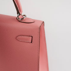 Hermes Kelly 25 Sellier Epsom Rose Confetti - Y Stamp
