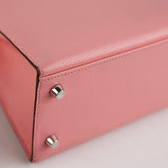 Hermes Kelly 25 Sellier Epsom Rose Confetti - Y Stamp