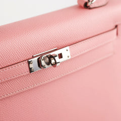 Hermes Kelly 25 Sellier Epsom Rose Confetti - Y Stamp