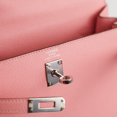 Hermes Kelly 25 Sellier Epsom Rose Confetti - Y Stamp
