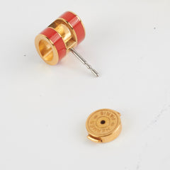 Hermes H Pop Earrings Orange
