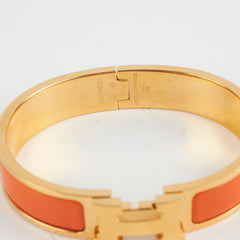 Hermes H Clic Clac Bracelet Orange