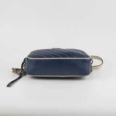 Gucci GG Marmont Calfskin Camera Bag Navy