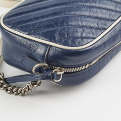Gucci GG Marmont Calfskin Camera Bag Navy