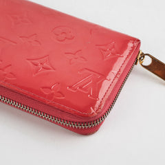 Louis Vuitton Vernis Pink Long Zippy Wallet