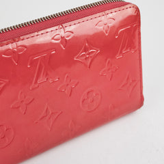 Louis Vuitton Vernis Pink Long Zippy Wallet