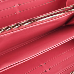 Louis Vuitton Vernis Pink Long Zippy Wallet