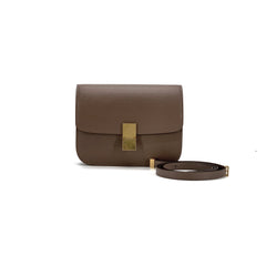 Celine Medium Box bag Brown Calfskin Liege