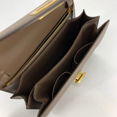 Celine Medium Box bag Brown Calfskin Liege