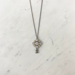 Chanel Crystal CC Logo Pendant Necklace Costume Jewellery