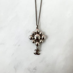 Chanel Crystal CC Logo Pendant Necklace Costume Jewellery
