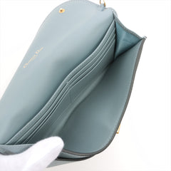 Dior Saddle Wallet with Chain Cloud Blue
