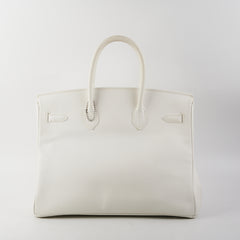 Hermes Birkin 35 Blanc Stamp [J]