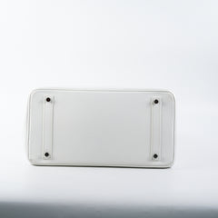 Hermes Birkin 35 Blanc Stamp [J]