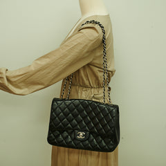 Chanel Black Jumbo Single Flap Black