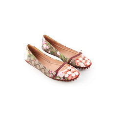 Gucci GG Supreme Blooms Ballet Flat (Size 38)