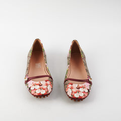 Gucci GG Supreme Blooms Ballet Flat (Size 38)