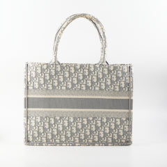 Dior Medium Book Tote Oblique Grey