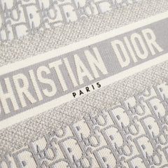 Dior Medium Book Tote Oblique Grey