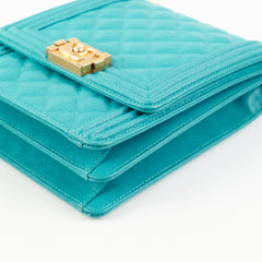 Chanel Vertical Boy Caviar Blue