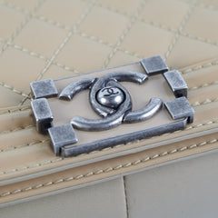 Deal of The Week -  Chanel Old Medium Boy Patent Leather Beige