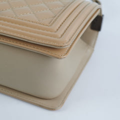 Deal of The Week -  Chanel Old Medium Boy Patent Leather Beige