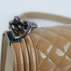 Deal of The Week -  Chanel Old Medium Boy Patent Leather Beige
