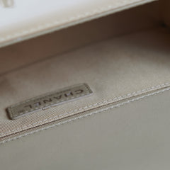 Deal of The Week -  Chanel Old Medium Boy Patent Leather Beige