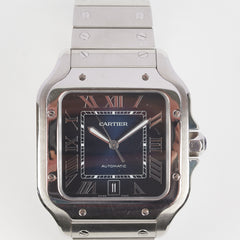 Cartier Santos Watch Dark Navy Dial