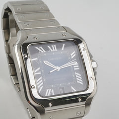 Cartier Santos Watch Dark Navy Dial