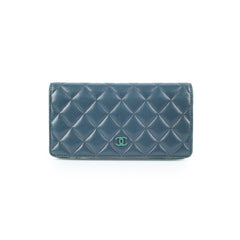 Chanel Yen Wallet Blue/Green