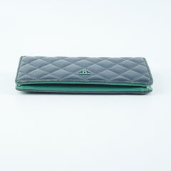 Chanel Yen Wallet Blue/Green