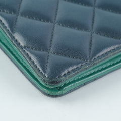 Chanel Yen Wallet Blue/Green