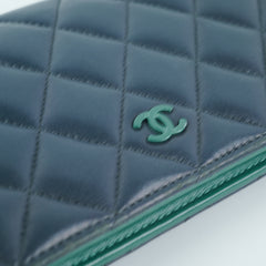Chanel Yen Wallet Blue/Green
