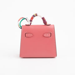 Hermes Kelly Twilly Bag Charm Rose Lipstick