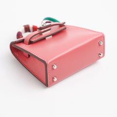 Hermes Kelly Twilly Bag Charm Rose Lipstick