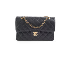Chanel Classic Flap Small Black Caviar Shoulder Bag (Microchipped)