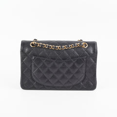 Chanel Classic Flap Small Black Caviar Shoulder Bag (Microchipped)