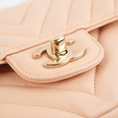 Chanel Classic Flap Medium Beige Clair Caviar Shoulder Bag
