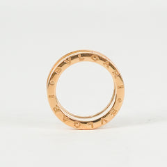 BC) Bvlgari B.Zero.1 Ring Rose Gold White Ceramic