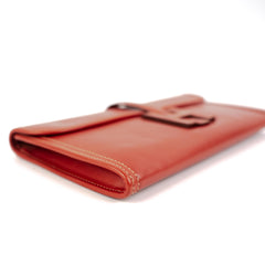 Hermes Jige Clutch 29 Red/Orange - M Stamp