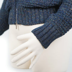 Chanel Navy Knit Cardigan - Size 36
