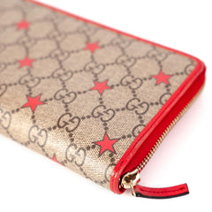 Gucci Supreme Star Zip around Wallet with Key Pouch Monogram