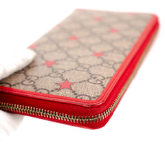 Gucci Supreme Star Zip around Wallet with Key Pouch Monogram